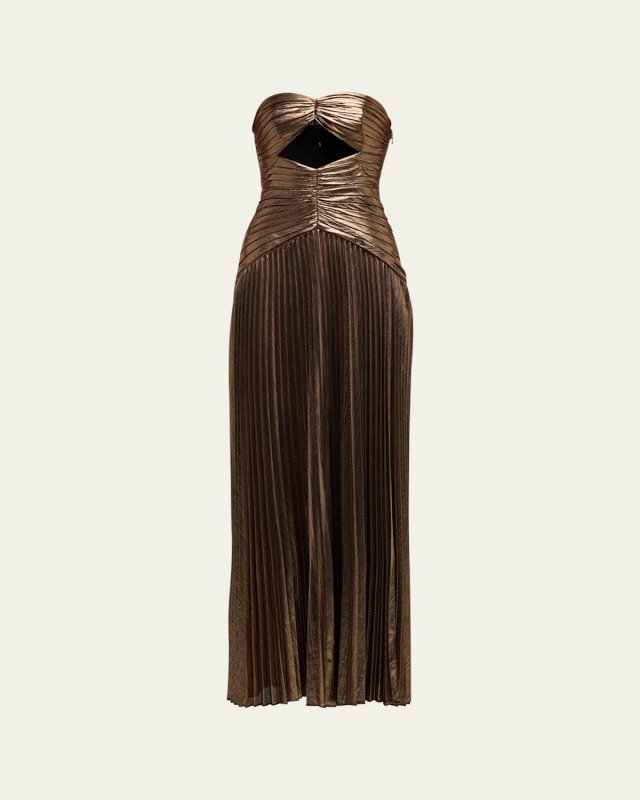 Mallory Strapless Metallic Maxi Dress